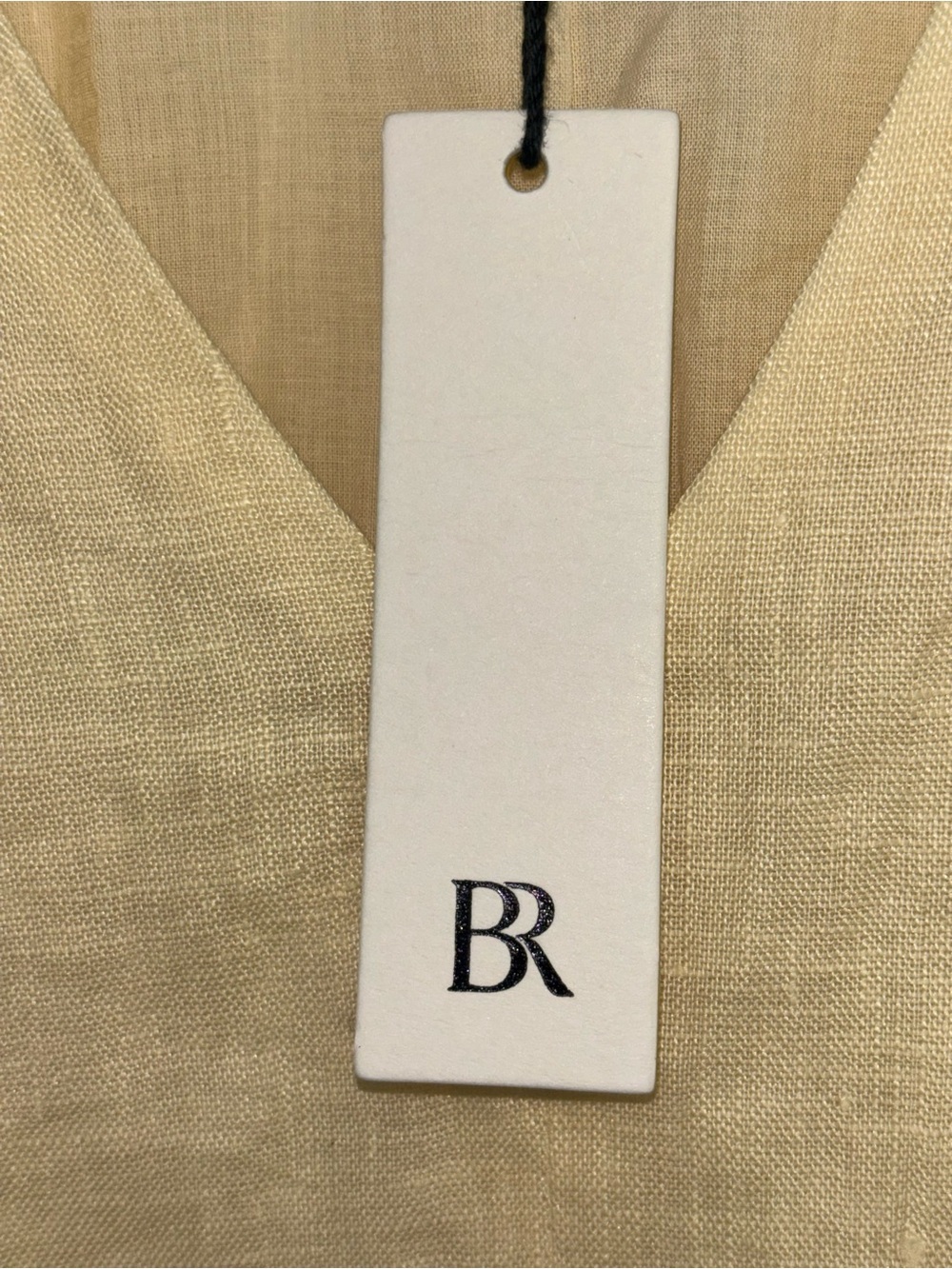 NWT retail $120 size S #BananaRepublic Livia linen mini dress in butter yellow. - Picture 6 of 7